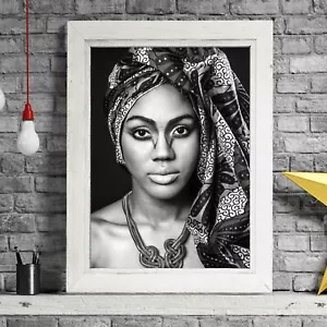 AFRICAN WOMAN - Tribal Poster Picture Print - Sizes A5 to A0 **FREE DELIVERY** - Picture 1 of 14