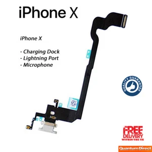 Original Phone X original Charging Lightning Port Microphone Replacement GREY - Picture 1 of 2