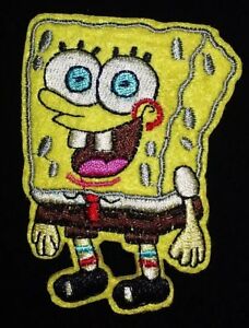 Spongebob Squarepants Patch Cloth Iron On Applique 2.50" X 2.00" Cartoons 