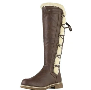 TRAUMPAARE WMN kniehoch Kunstfell gefüttert Winter Schnee Schnürung Reißverschluss Buson braun 5,5 - Bild 1 von 4