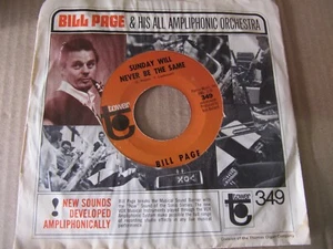 Bill Page – Sunday Will Never Be The Same / Wah-Wah Doozie 45 Rare Sleeve - Picture 1 of 4
