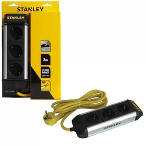 Stanley ALU Multiprise 3 Prises IP20 2m Câble Multiprise Multiprise - Photo 1/7
