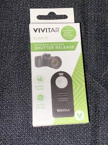 Vivitar VIV-RC6 Universal Wireless Shutter Release (Black) - NEW - Picture 1 of 3