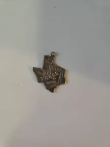 Vintage Texas Souvenir Charm 60s Silver Mcm Travel - Picture 1 of 4