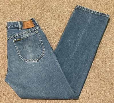 Vintage 70s 30x30 Lee Riders Straight Leg Reg Fit Union Made Denim Jeans Talon - Image 1 of 4