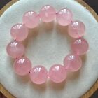 20mm Natural Pink Rose Madagascar Crystal Beads Bracelet AAAA