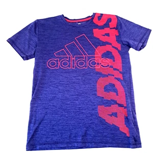 Adidas Youth L 14-16 Dri-Fit T-Shirt Blue Red USA Sports - Picture 1 of 7