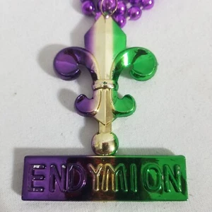 Mardi Gras Bead Endymion Fleur De Lis 22" Specialty Necklace New Orleans Parade - Picture 1 of 6