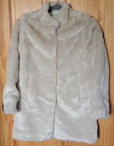 Tommy Hilfiger Girls Faux Fur Off White/Cream Size Large (12-14) Coat - Picture 1 of 9