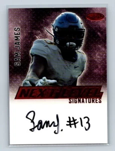 2023 Sage Football Red Next Level autógrafo Sam James # NLS-SJ - Imagen 1 de 2