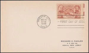 USA5 # 964 ADDR FIRST DAY CARD FDC Oregon Territory - Picture 1 of 1