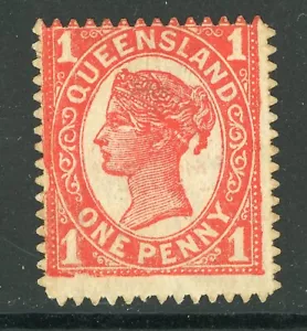 Queensland 1897 1p Vermillion SG 233 Perf 131/2 Mint D400 ⭐⭐⭐⭐⭐⭐ - Bild 1 von 2