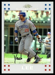 2007 Topps Chrome White Refractor Derrek Lee 618/660 Chicago Cubs #227