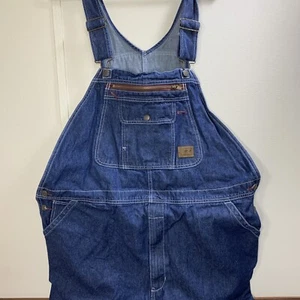 C.E. Schmidt Denim Bib Overall Carpenter Style 44 x 32 Workwear Pristine - Picture 1 of 9