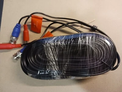 ZOSI 60FT CCTV BNC Video Power Cable for Security Camera System DVR Wire Cord - Image 1 of 2