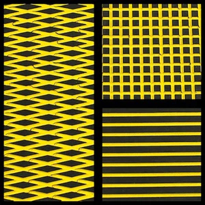 Hydro-Turf In Stock - Sheet Material - Black on Yellow Cut Groove - Ready2Ship - Bild 1 von 1