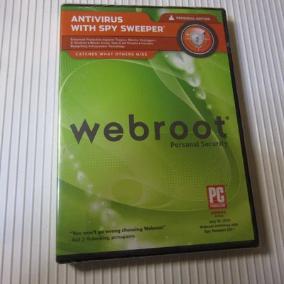 NEW 2011 Webroot Antivirus with Spy Sweeper (PC, Personal Edition) New Sealed - Image 1 of 2
