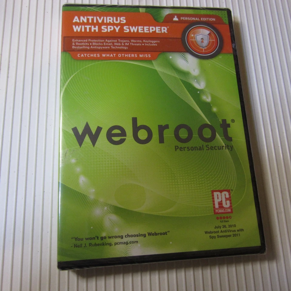 NEW 2011 Webroot Antivirus with Spy Sweeper (PC, Personal Edition) New Sealed - Image 1 of 2