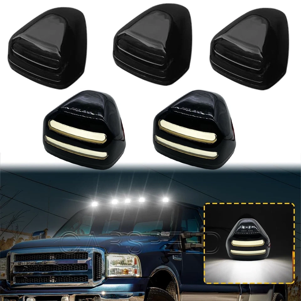 Kit de 5 luces LED blancas para techo cabina Ford F250 F350 F450 Super Duty 99-16 Foto 1 de 4
