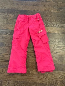 Girls Burton Snowboard Pink Cargo Pants Size 7-8 - Picture 1 of 7