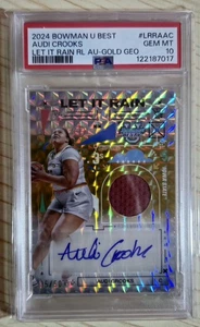 2024-25 Audi Crooks PSA 10 BOWMAN'S BEST Gold Geo Let It Rain /50 eBay 1/1 🌿 - Picture 1 of 5