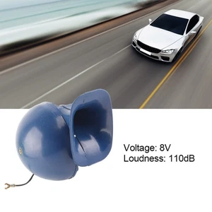 ˘Blue 8V 110dB Electric Snail Horn Air Trumpet For Car Motorcycle Truck Boat 9A - Picture 1 of 12