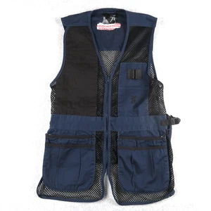 Browning Mesh Shooting Vest Black Blue Men’s Size S Small NRA Whittington Center - Picture 1 of 13