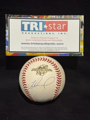 AUTÓGRAFO FIRMADO TROY PERCIVAL ANGELS SERIE MUNDIAL 2002 BÉISBOL TRISTAR CERTIFICADO DE AUTENTICIDAD Foto 1 de 4