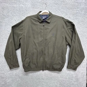 Vintage Nautica Jacket Mens XL/TG Green Bomber Plaid Lined Preppy Nautical 90s - Picture 1 of 18