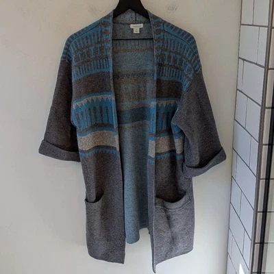 Cárdigan abierto Sundance Quiet Isle de lana de cordero cachemir boho M para mujer Foto 1 de 4