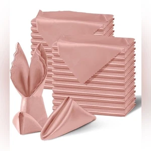Rosegold Satin Servietten 100 Stück 17x17 Zoll überbacken quadratisch Hochzeit Quitte - Bild 1 von 7