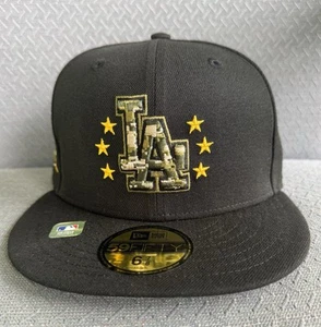 Los Angeles LA Dodgers New Era 2024 Armed Forces Day Fitted Hat Cap 6 7/8 - Picture 1 of 6