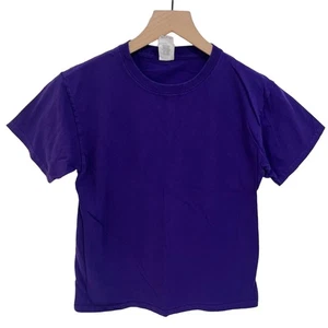 Camiseta Gildan Algodón Pesado Púrpura Sólido Manga Corta Talla Mediana Juvenil - Imagen 1 de 4