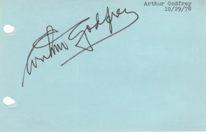 ARTHUR GODFREY VINATAGE SIGNED ALBUM PAGE - Picture 1 of 1