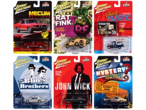 Johnny Lightning Pop Culture 2024 Release 2, Set of 6 Cars 1/64 Diecast JLPC015 - Picture 1 of 3