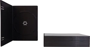 5 Slim Black 1 Disc Capacity DVD Boxes Cases 4mm Ultra Thin Plastic NEW - Afbeelding 1 van 2