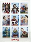  MONGOLIE N°2236/2244** BF Howdy Doody clown marionnettes 1998 MONGOLIA Sheet NH