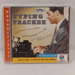 SoftKey Typing Teacher CD-ROM for Windows 3.1 and 95 "Learn To Type" Very Good - Picture 1 of 15