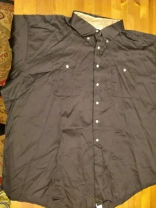 WORK AMERICA NWT BLACK LONG SLEEVE BUTTON DOWN WORK/DRESS SHIRT4 XL - Picture 1 of 7