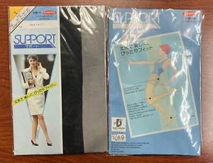 New Supertek  Set of Two Women Junior Pantyhose, Black, Large - Picture 1 of 1