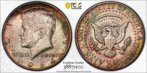Medio dólar D Kennedy 1964 PCGS MS65 colores caramelo PQ - Imagen 1 de 1
