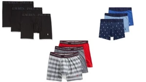 Calzoncillos boxer clásicos elásticos grandes y altos Polo Ralph Lauren para hombre, paquete de 3 1X, 2X - Imagen 1 de 19