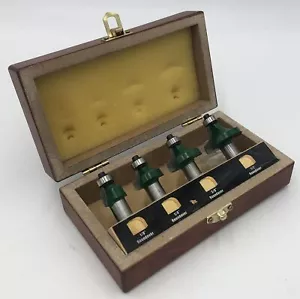 Woodcraft 4 Piece Round Over Drill Bit Set Very Clean FREE SHIPPING - Picture 1 of 6
