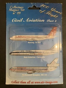 Air Image Collector Magnets Civil Aviation Part 2 Boeing 707, DC-10, Caravelle - Picture 1 of 1
