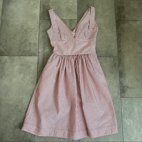 Abito donna Moschino Jeans Donna rosso a righe $995 taglia 6!