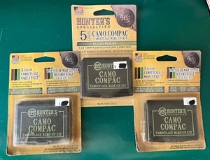 3- Hunters Specialties Camo-Compac Camouflage Makeup Kits 2/ Three Color 1/ Five - Picture 1 of 6