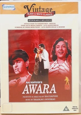 Awara - Raj Kapoor, Nargis Bollywood Hindi Movie DVD All Region, With Subtitles - Image 1 of 2
