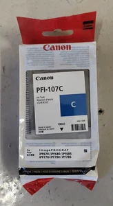 Tintenpatrone Canon PFI-107C Cyan 6706B001 Neu OVP iPF670 Original MHD: 04.2025 - Afbeelding 1 van 2