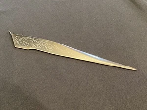 Rare Coupe papier Signe - sculpture Bronze Argenté Vintage - Picture 1 of 4