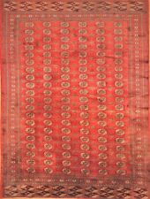 Gorgeous Red Afghan Bokara Wool Rug 9x12